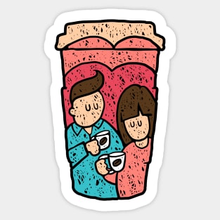 Coffee with You Sticker